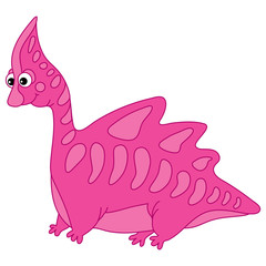 Vector Cute Cartoon Dinosaur
