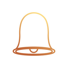 christmas bell icon over white background vector illustration