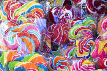 colorful lollipop or sugar candy