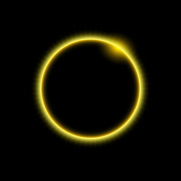 Space background and solar eclipse