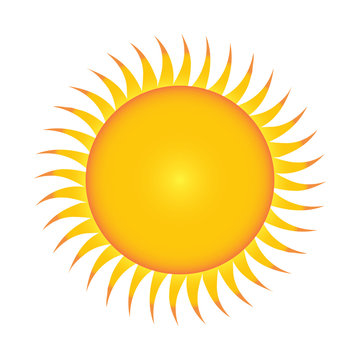 Flat sun icon. illustration on white background
