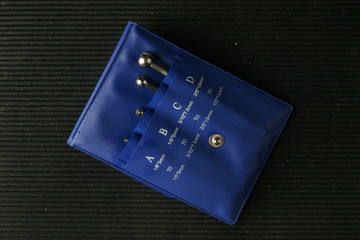 Small Hole Gauge Set, black ribbed toolbox mat background