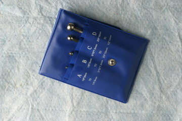 Small Hole Gauge Set blue shop towel background