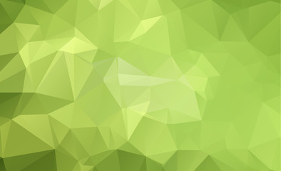 Fototapeta na wymiar Abstract green which consist of triangles. Geometric background in Origami style with gradient. Triangular design for your business.