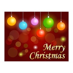 Merry Christmas on red background