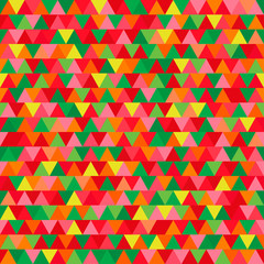 Seamless triangle pattern. Abstract geometric wallpaper of the surface. Cute background. Bright colors. Print for polygraphy, posters, t-shirts and textiles. Beautiful texture. Doodle for design