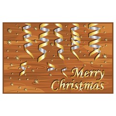 Merry Christmas on wood background