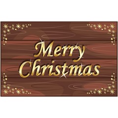 Merry Christmas on wood background