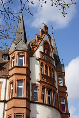 Historischer Fronhof in der Altstadt von Marburg, Hessen