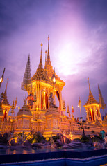 Exhibition on royal cremation ceremony,Sanam Luang ,Bangkok,Thailand on November7,2017: Royal Crematorium for the Royal Cremation of His Majesty King Bhumibol Adulyadej 