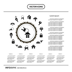  key for home and car symbol
