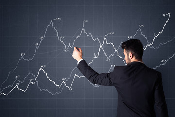 Businessman with chart