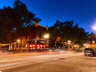 downtown night life scene