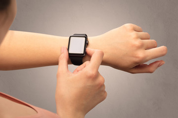 Hand with smartwatch