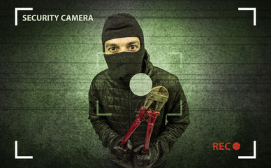 Burglar in action.