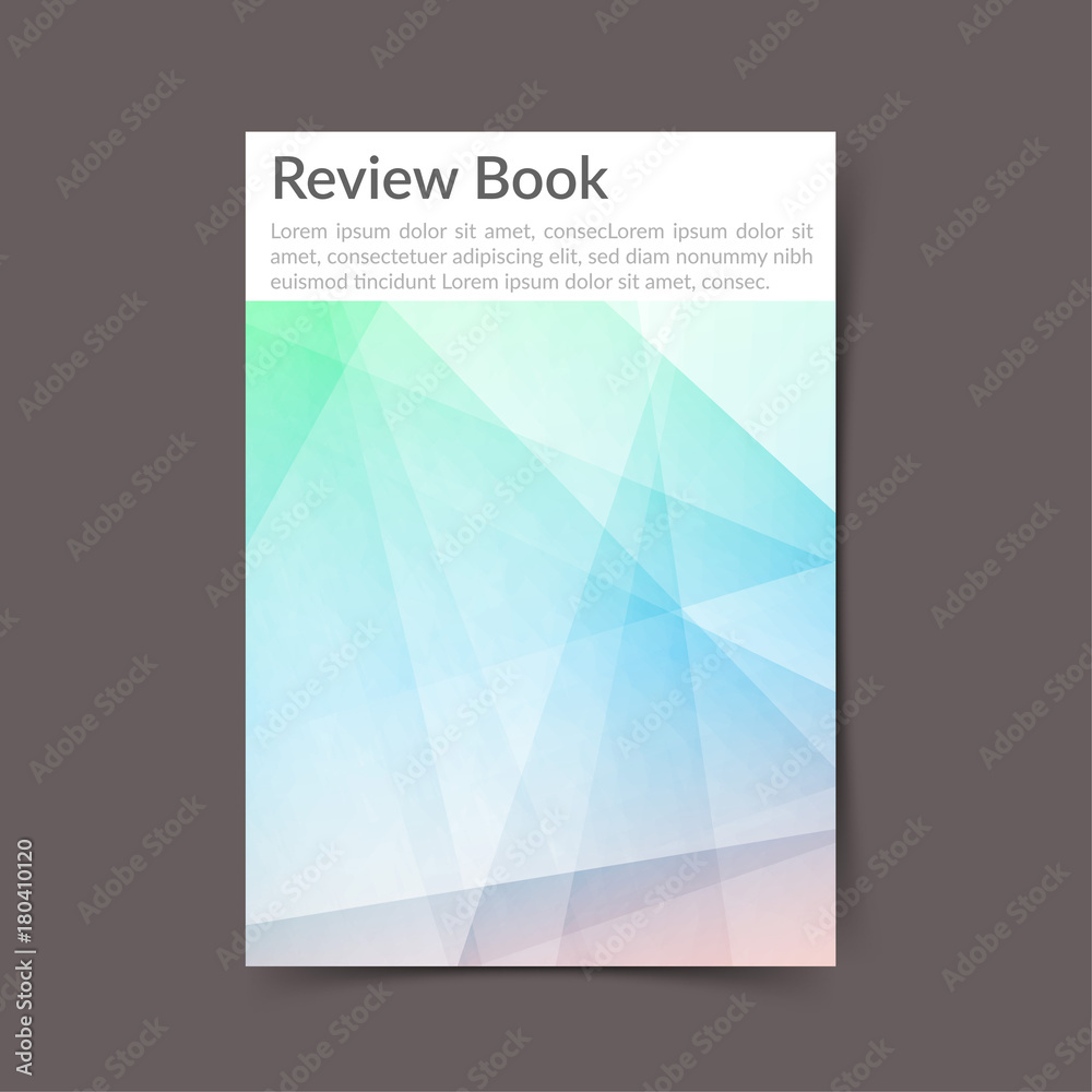 Wall mural Brief review book abstract hipster triangular cover layout