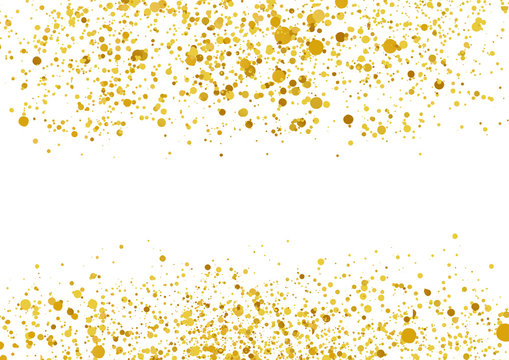 Golden foil confetti particle layout template card