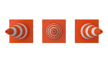 orange traffic cones