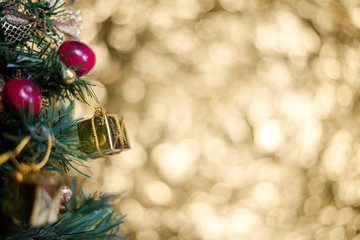 Obraz premium abstract blur Christmas Tree bokeh background.