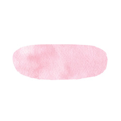 Hand painted pink watercolor texture isolated on the white backg