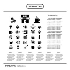 cup and coffee  icon set