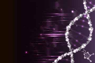 science concept, dark color background with space for text, illustration vector.