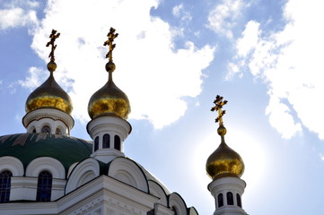 Gold Crist and arch elements 