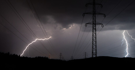 Lightning in the power line