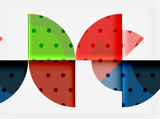 Circle elements on black background