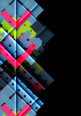 Color arrows on black background