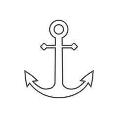Vector anchor icon, Ship anchor or boat anchor flat icon