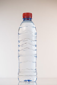 Plastic bottle of water isolated on a white background