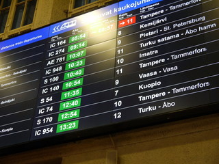 Departure of trains