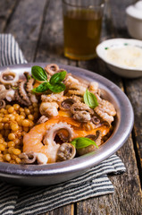Seafood with shallow paste