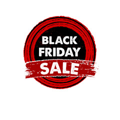 black friday, drawn circle banner, vector