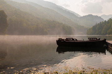 Boats on the lake, Biogradska Gora National Park, Montenegro