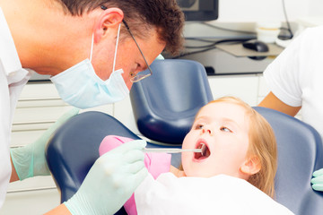 Little Girl Seeing Her Dentist