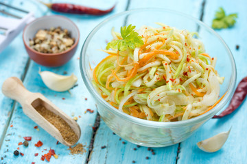 Spicy zucchini Korean salad