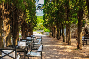 Restaurant at the Milocer Plaza in Montenegro