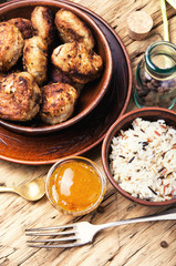 fried homemade cutlets