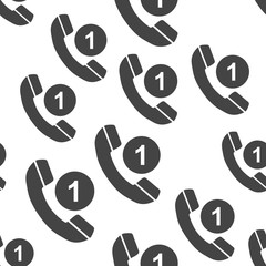Phone seamless pattern background icon. Business flat vector illustration. Phone sign symbol pattern.