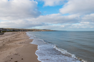 Brighton beach, South Australia in a cloudy day.
