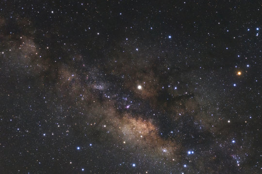 Milky way galaxy with stars and space dust in the universe