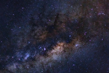 Close up of Milky way galaxy with stars and space dust in the universe