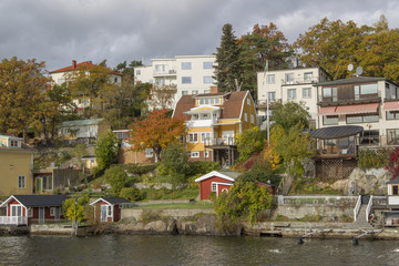 Fototapeta premium Wohnhäuser in Stockholm