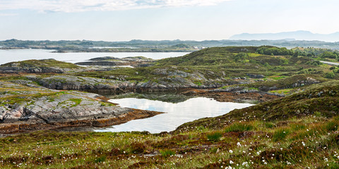 Fototapeta na wymiar Panorama from the Atlantic road, Norway