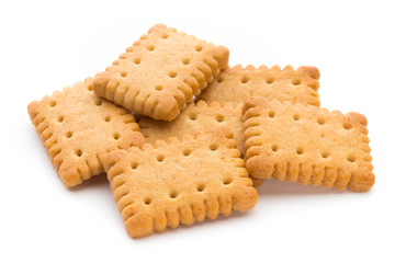 Tasty cookies biscuits on the  isolated background.