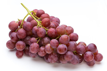 Fototapeta premium Ripe red grape isolated on white.