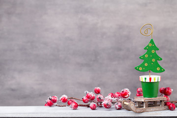 Christmas decor. Christmas greeting card. Symbol xmas.