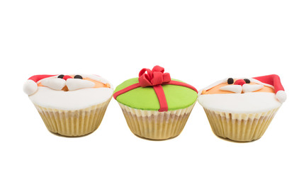 christmas muffins isolated